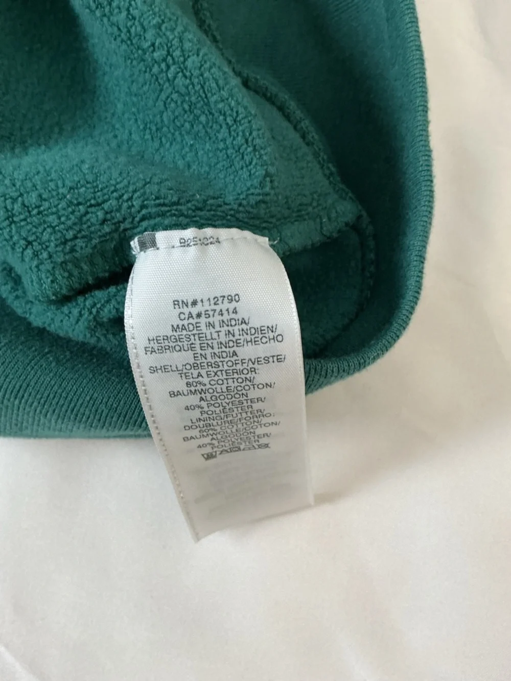 True Religion Forest Green Zip Hoodie with White Pocket Logo